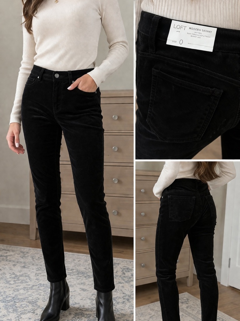 NWT ANN TAYLOR LOFT Modern Skinny Corduroy Pants Size 0